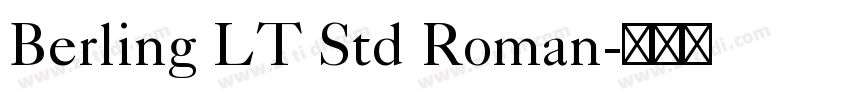 Berling LT Std Roman字体转换